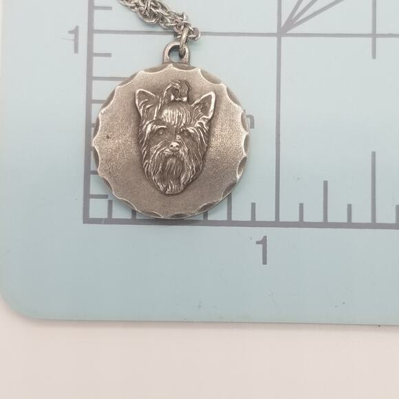 Rawcliff Pewter Yorkshire Terrier Necklace Pendant - Picture 5 of 5